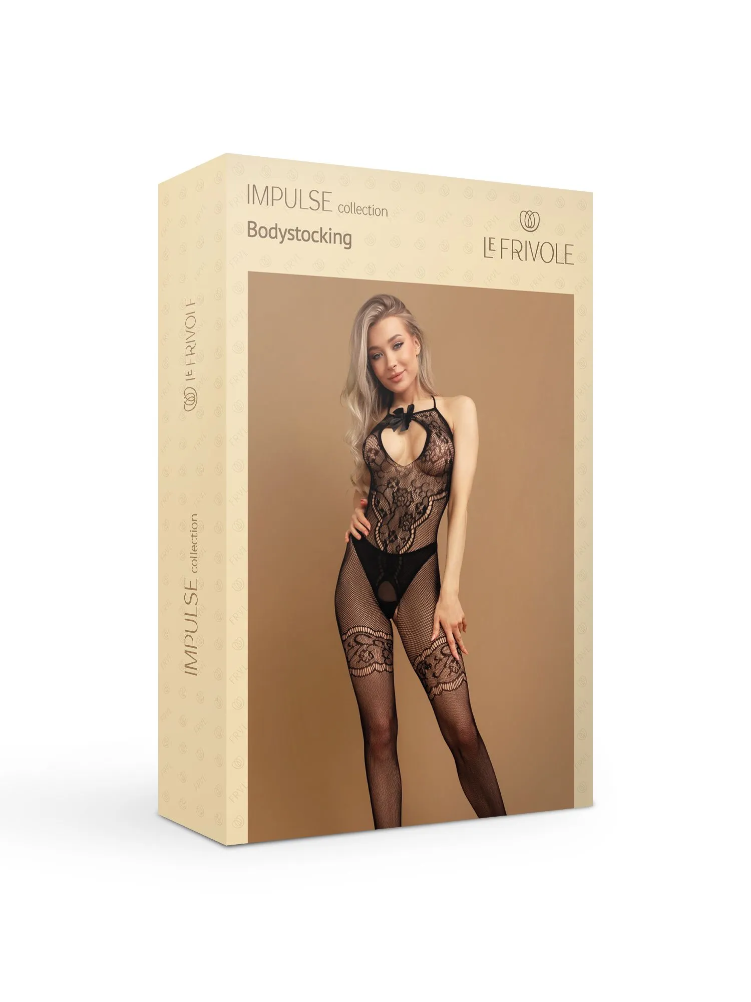 Эротическое черный боди-комбинезон с бантиком и вырезом на груди в Москве