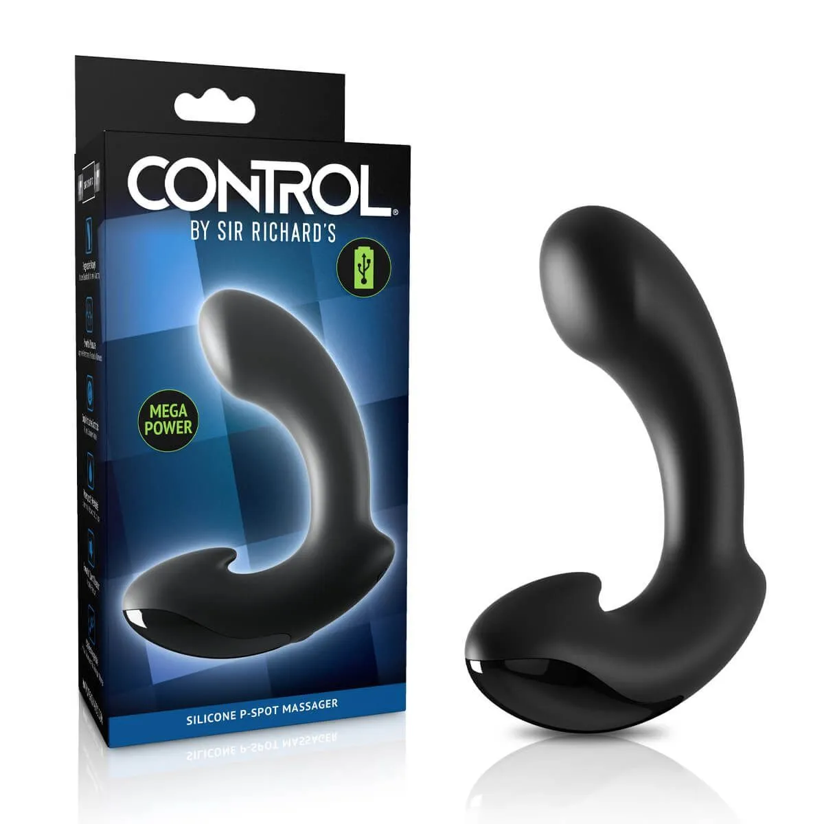 анальный массажер control by sir richards silicone p-spot massager, чёрный в Москве
