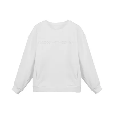 Свитшот Pink Rabbit идеальный оверсайз, молочный, XS/S