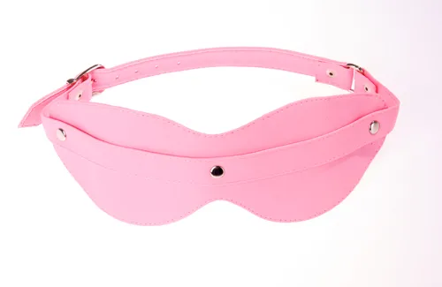 маска на глаза из искусственной кожи розовая 5015-4 в Москве