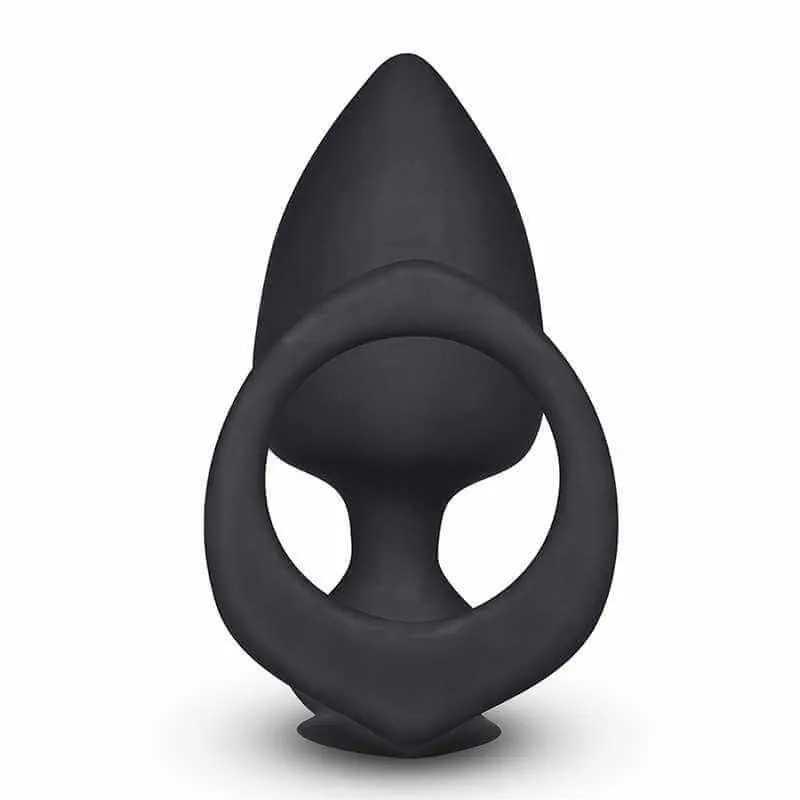 анальная пробка lovetoy combo threat cockring plug, черная в Москве