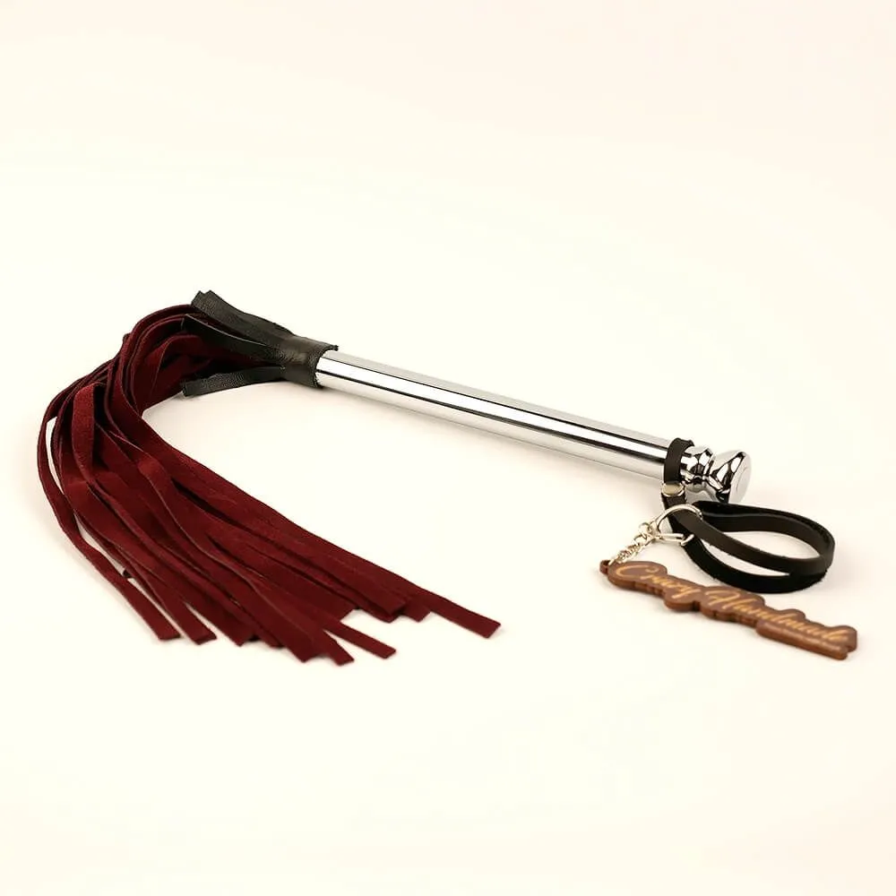 плеть pinkrabbit бургундия из натурального велюра, бордовая в Москве