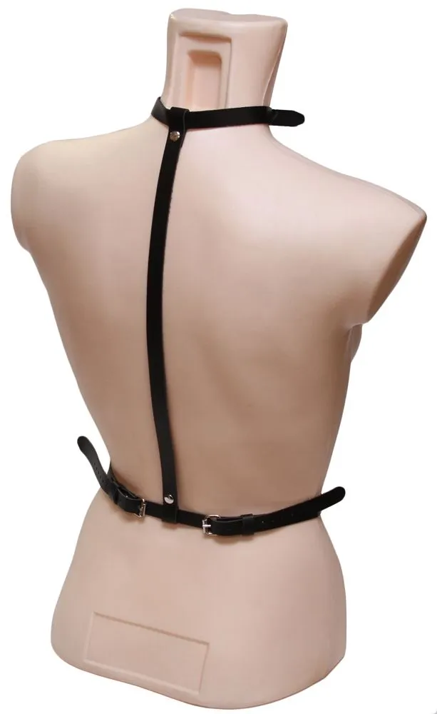 Эротическое бондажный комплект с полоской, черный в Москве