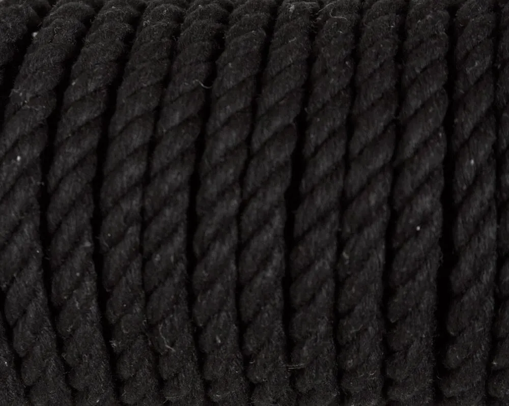 хлопковая веревка для шибари pinkrabbit черная, 20 м в Москве