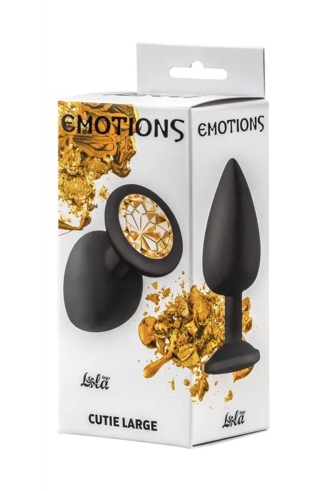 анальная пробка emotions cutie large black  golden crystal 4013-07lola в Москве