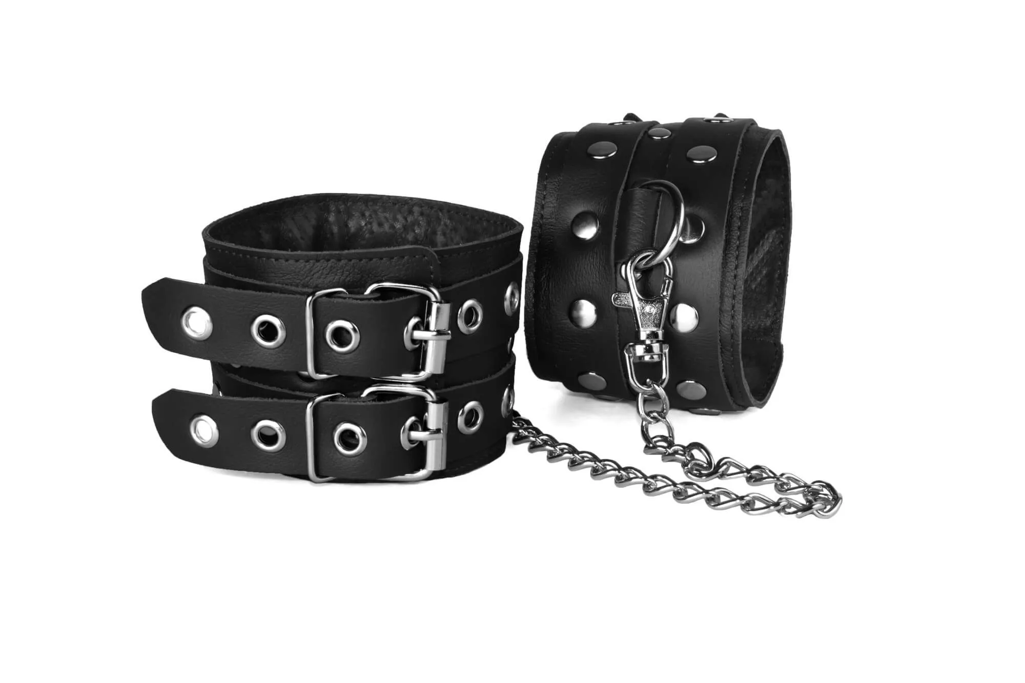 Поножи декоративные Sitabella из натуральной кожи, черные