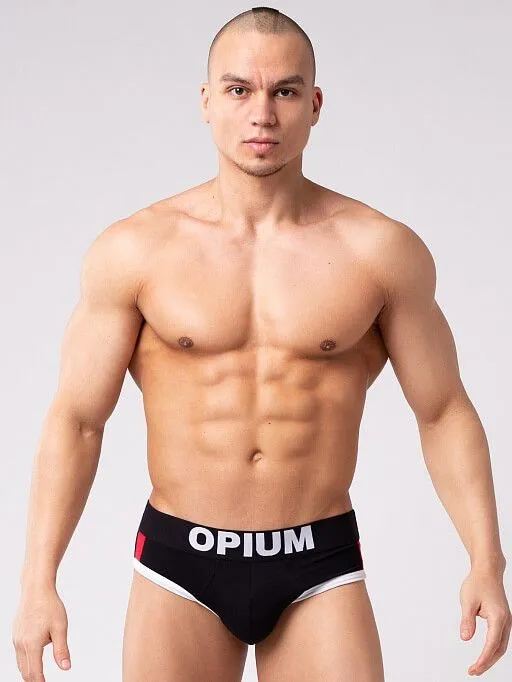 Эротическое трусы мужские слипы opium r137, черные в Москве