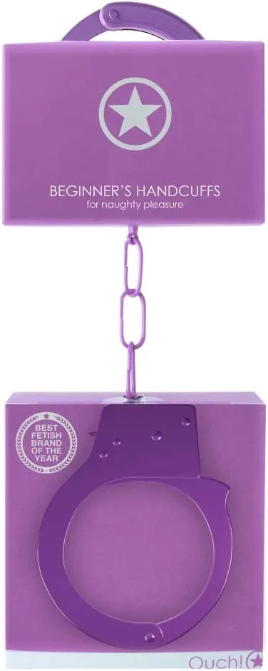 Наручники металлические Beginner's Handcuffs, фиолетовые