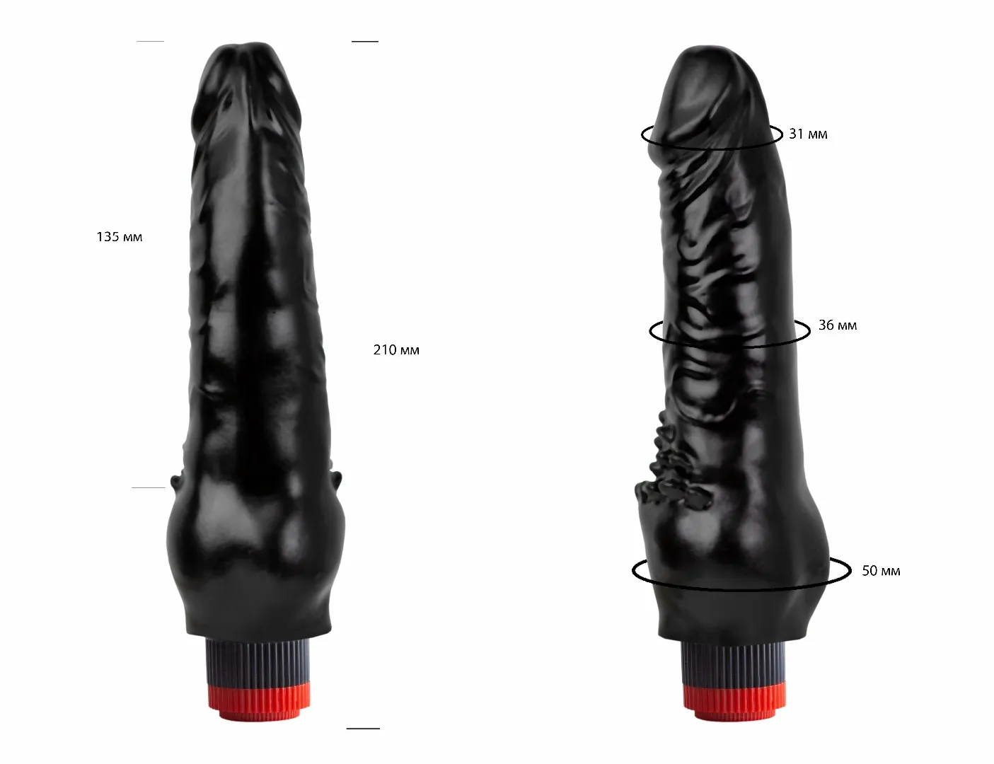 вибратор реалистик черный  биоклон 410900ru в Москве