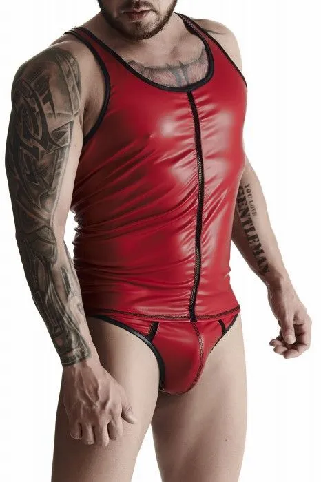 Эротическое мужская футболка без рукавов regnes, красная в Москве