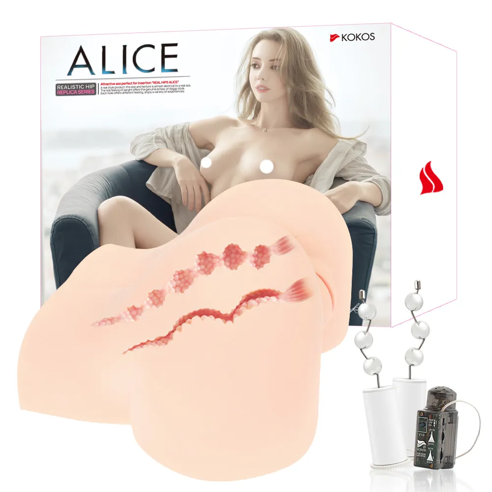 мастурбатор alice полуторс телесный с вибрацией и ротацией tpr kokos m10-03-29-1v в Москве