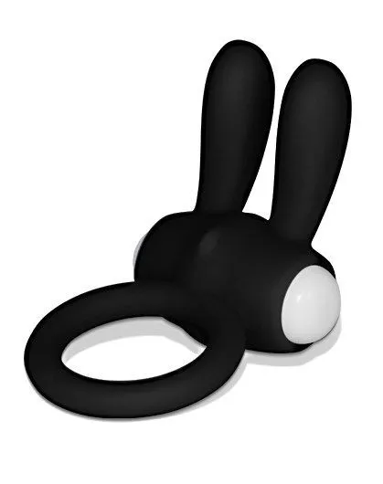 Виброкольцо Lovetoy Power Clit Кролик, черное