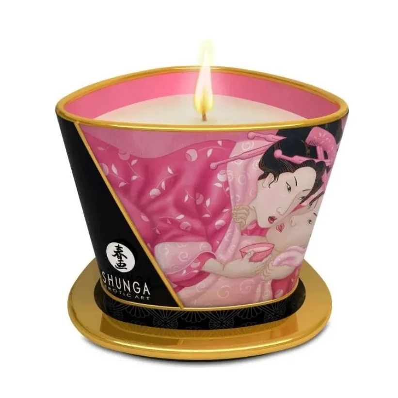 свеча массажная shunga лепесток розы, 170 мл в Москве