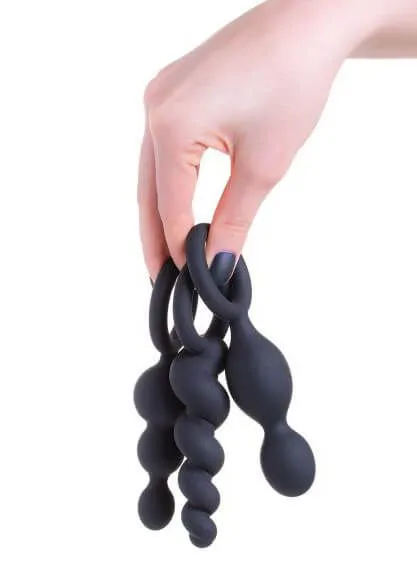 набор из трёх стимуляторов satisfyer booty call, чёрные в Москве