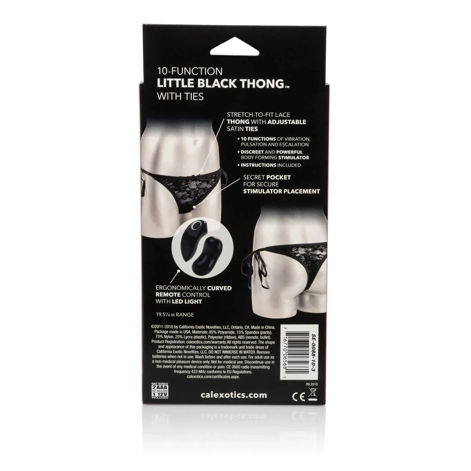 вибротрусики california exotic novelties panty thong, черные в Москве