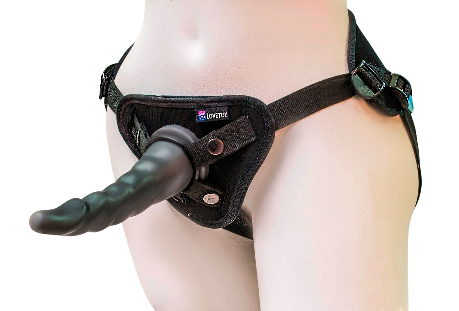 комплект lovetoy uni strap 8 black belt champion, 2 насадки в Москве