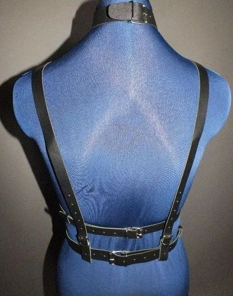 Эротическое бондажный комплект подиум с ошейником, черный в Москве