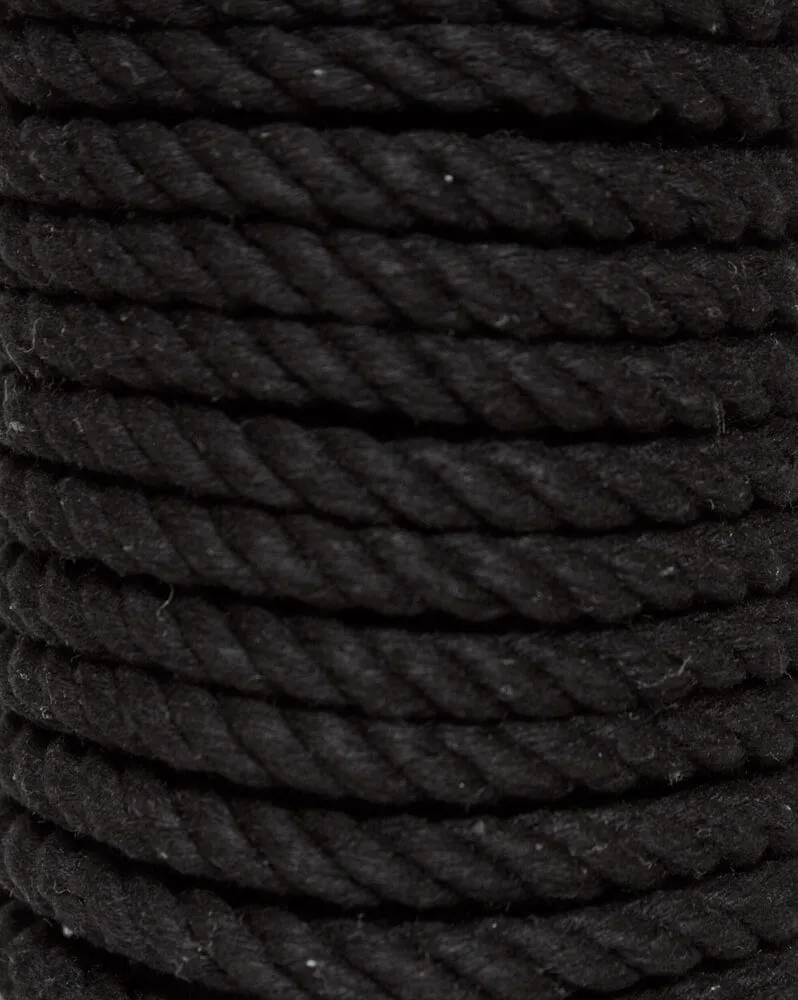 хлопковая веревка для шибари pinkrabbit черная, 10 м в Москве