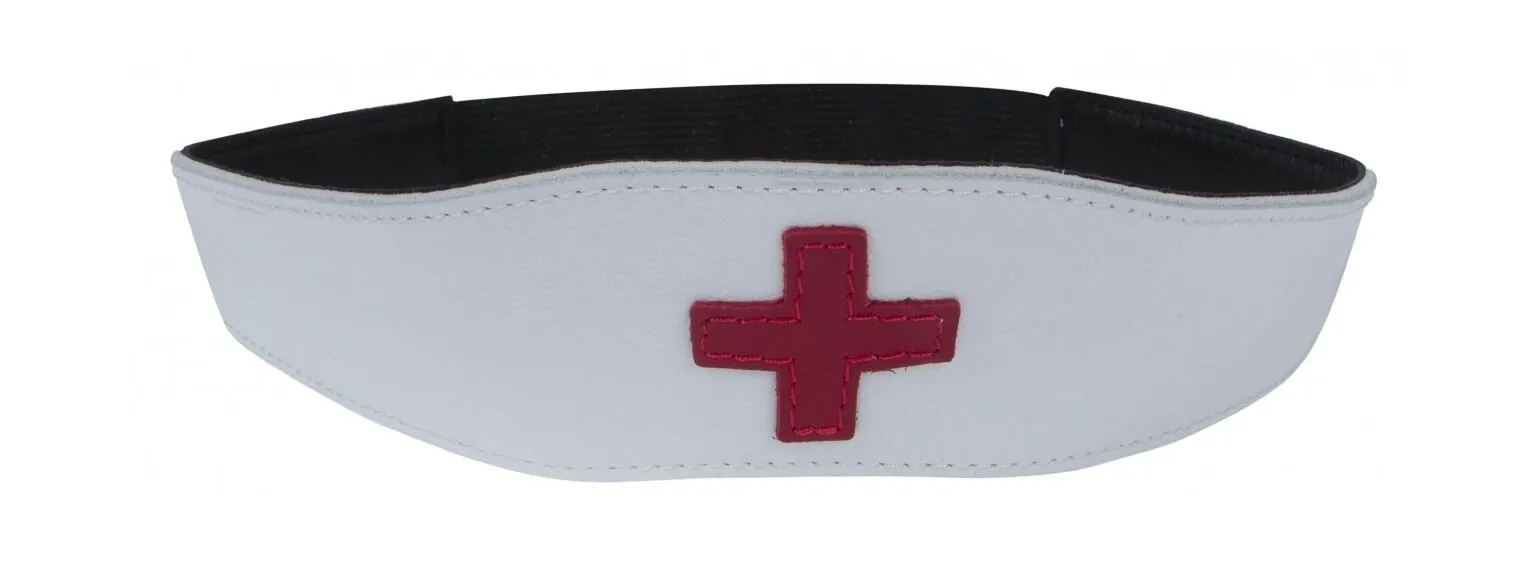 кокошник медсестры tm fire horse кожаный, белый в Москве