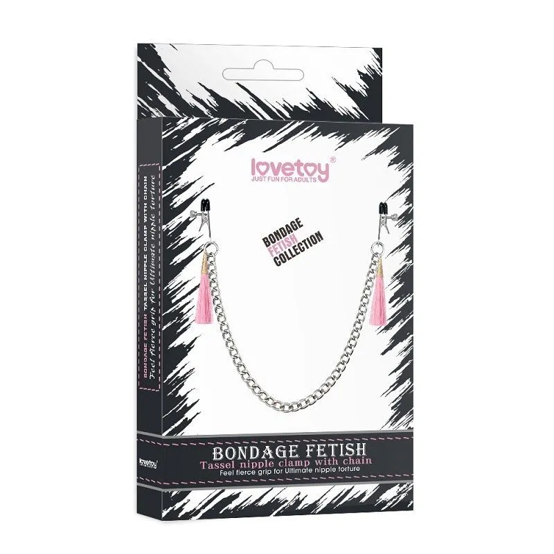 зажимы для сосков lovetoy tassel nipple clamp, розовые в Москве
