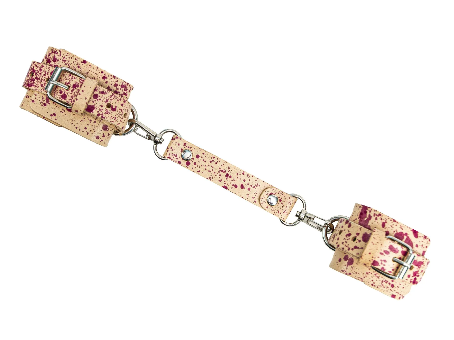 наручники широкие сплэш ручная окраска, красные брызги в Москве