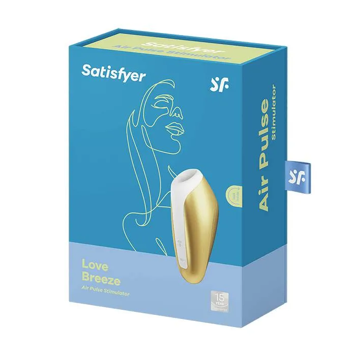 вакуум-волновой бесконтактный стимулятор клитора satisfyer love breeze, силикон, золотой в Москве