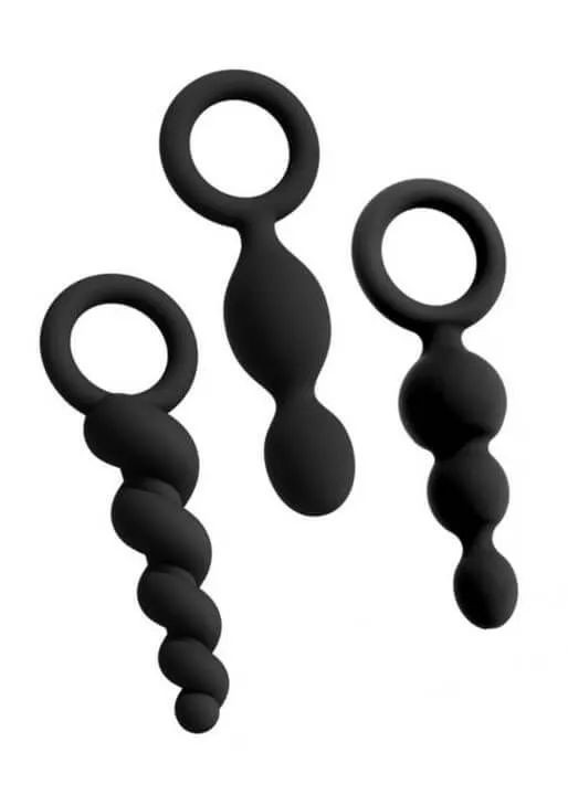 Набор из трёх стимуляторов Satisfyer Booty Call, чёрные