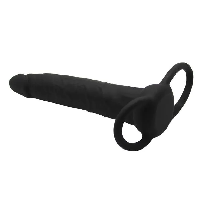 насадка анальная lovetoy silicone fantasy duoble prober, чёрная в Москве