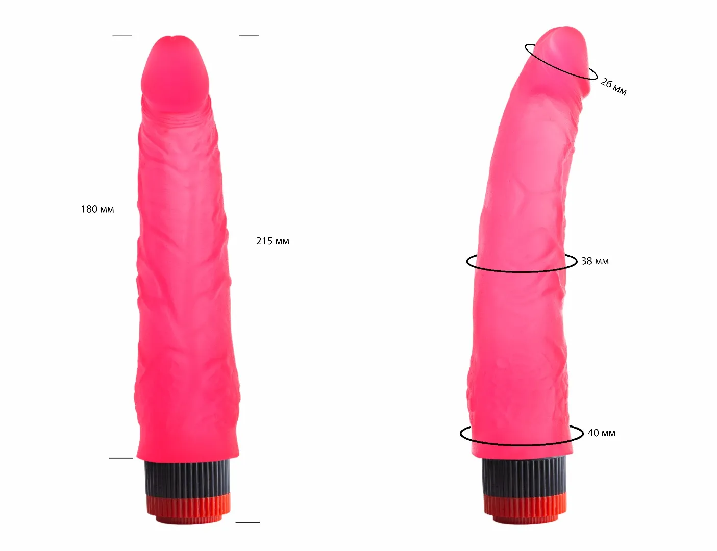 вибратор гелевый розовый 220700ru в Москве