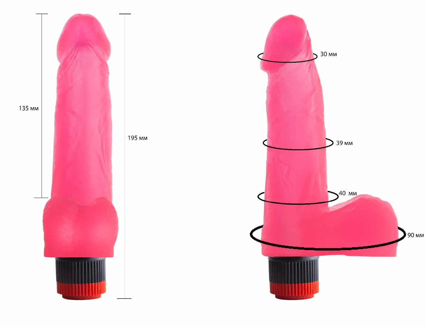 вибратор гелевый розовый 221600ru в Москве