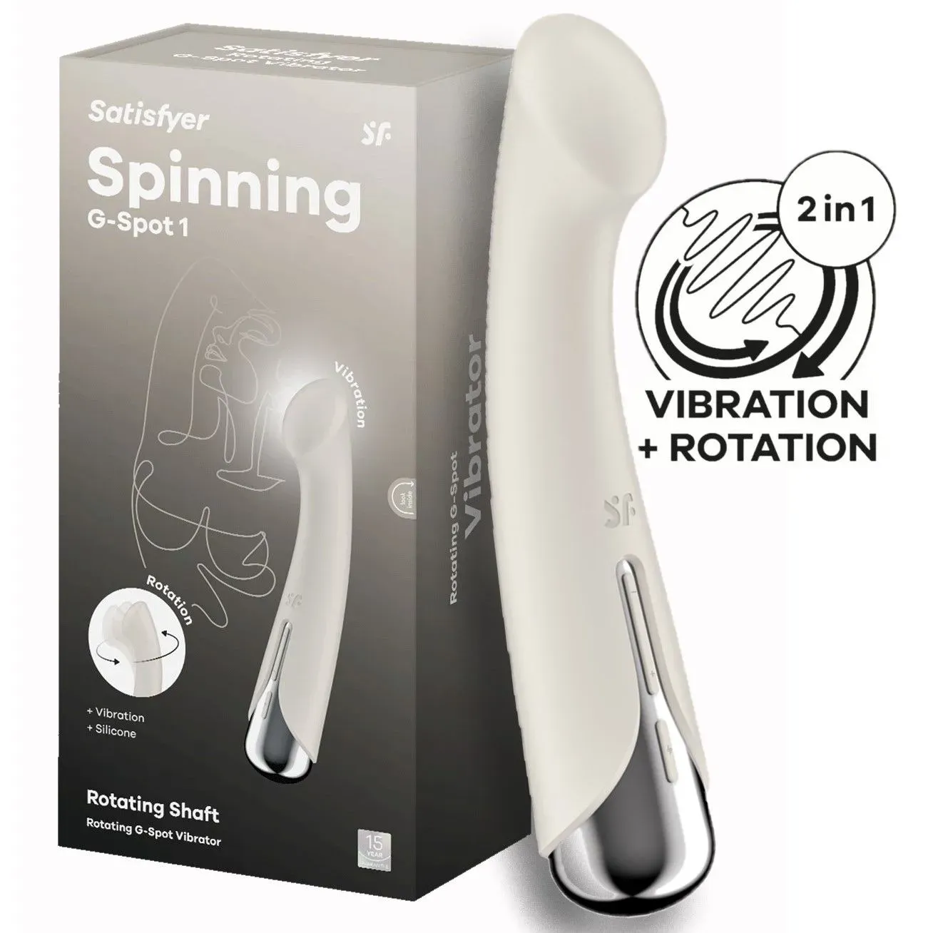 вибромассажер spinning g-spot 1 (beige)  в Москве
