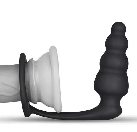 анальная пробка lovetoy combo master cockring plug, черная в Москве