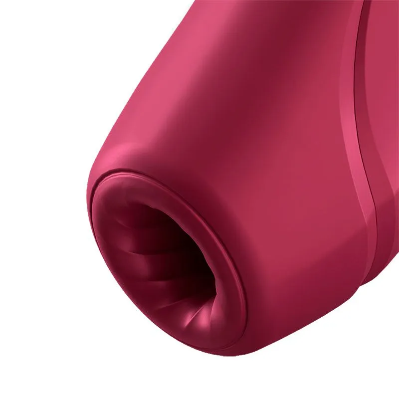 вакуум-волновой бесконтактный cтимулятор satisfyer curvy 1+, бордовый в Москве