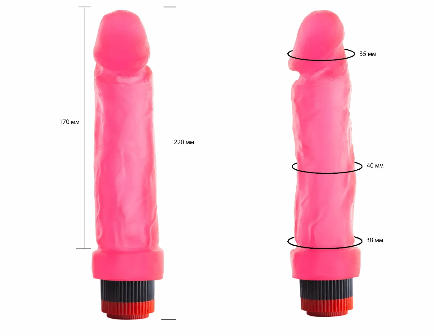 вибромассажер гелевый розовый 227000ru в Москве