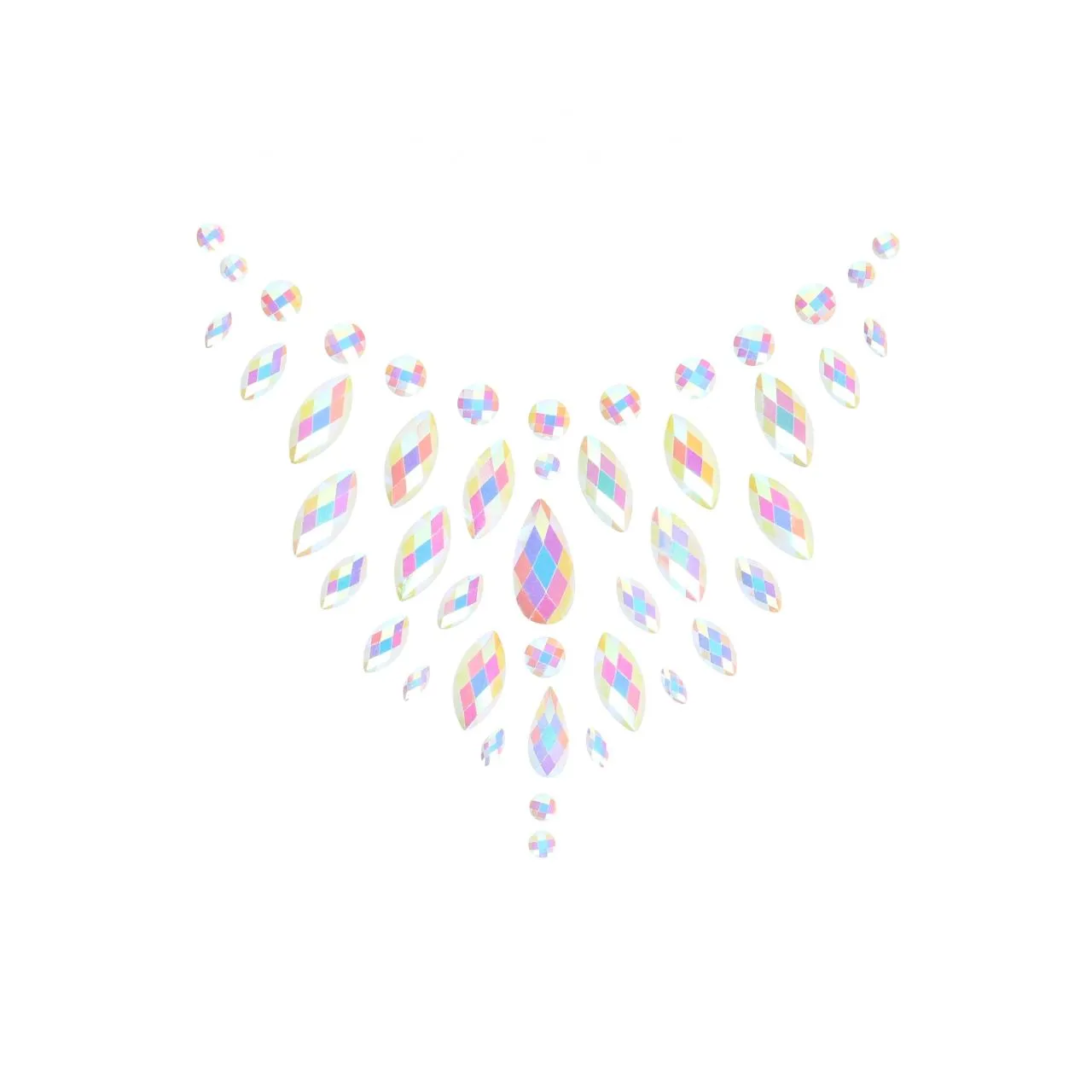 декоративное украшение (камни) на клеевой основе body jewelry stickers - chest - glow in the dark - в Москве