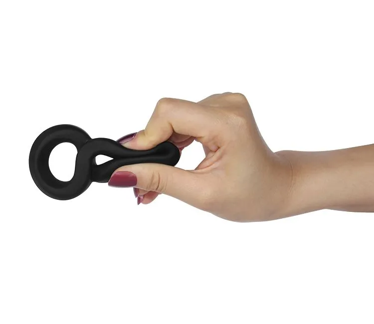 кольцо эрекционное двойное lovetoy x-basic, черное в Москве