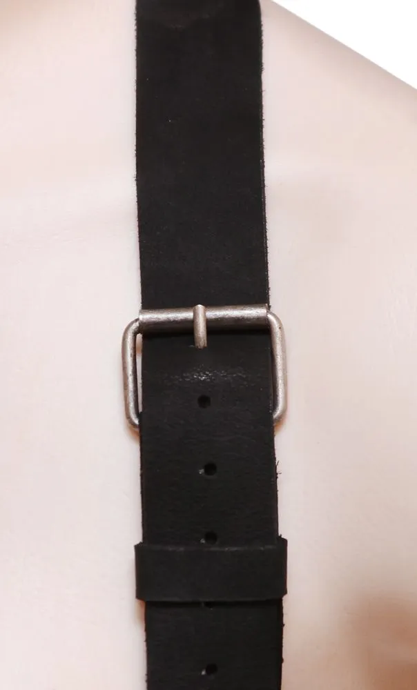 Эротическое бондажный комплект с широкими ремнями, черный в Москве