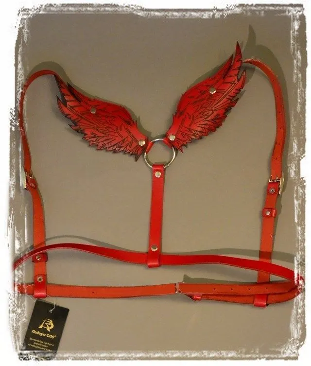 Эротическое бондажный комплект подиум крылья, красный в Москве