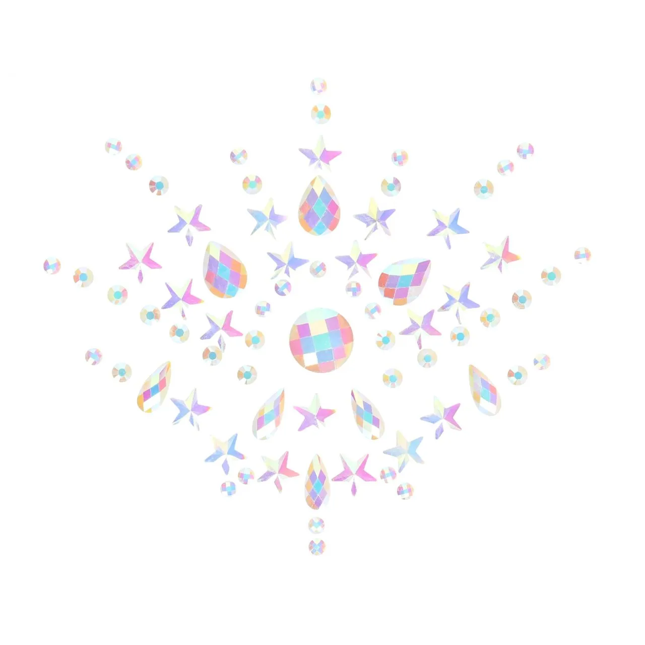 декоративное украшение (камни) на клеевой основе body jewelry stickers - chest - glow in the dark - в Москве