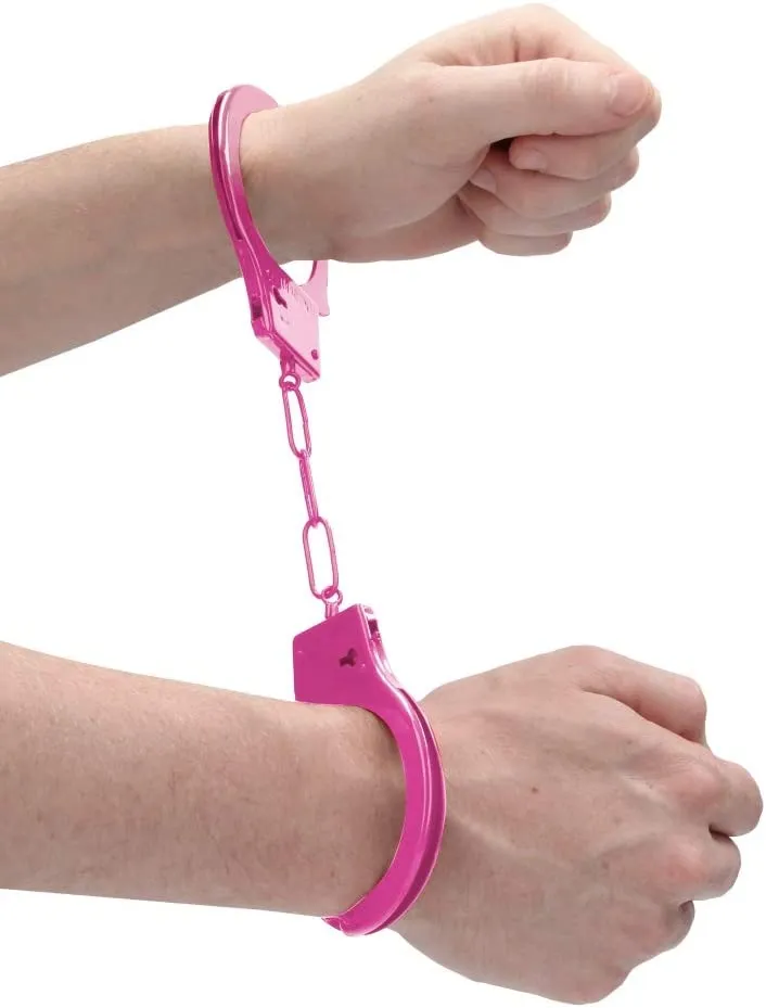 наручники металлические beginner's handcuffs, розовые в Москве