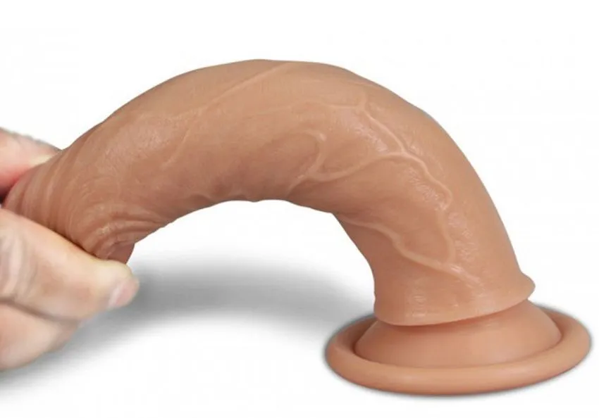 фаллоимитатор 7 inch dual layered liquid silicone nature cock, телесный в Москве