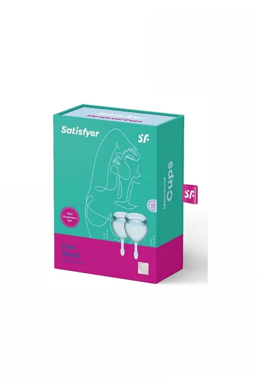 Набор менструальных чаш Satisfyer Feel good Menstrual Cup (light blue)