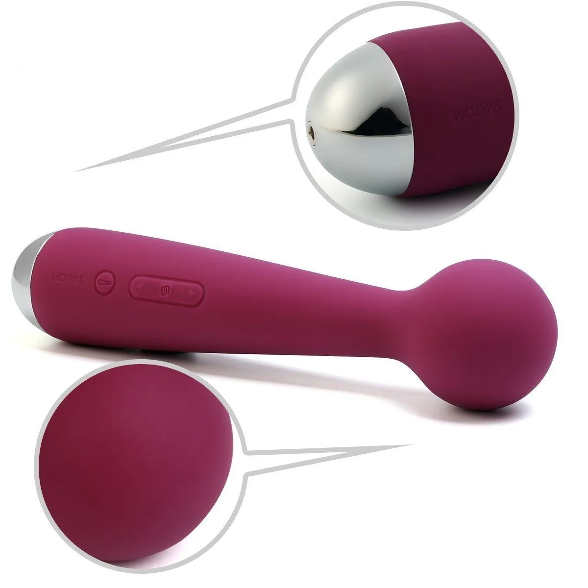 универсальный массажер с насадкой svakom emma, фиолетовый в Москве