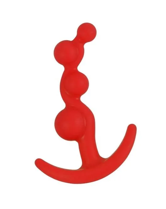 Анальная елочка Lovetoy Lure Me 21, красная