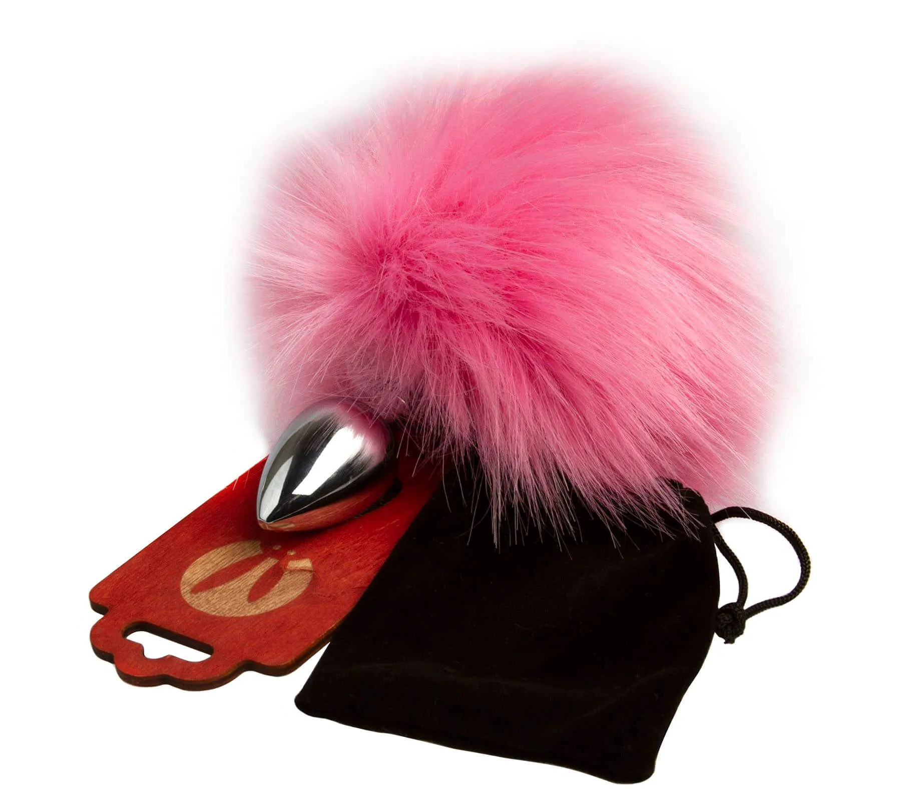 анальная пробка pinkrabbit с хвостом кролика, розовая в Москве