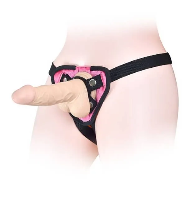 трусики для страпона lovetoy orgasm cozy harness, розовые в Москве