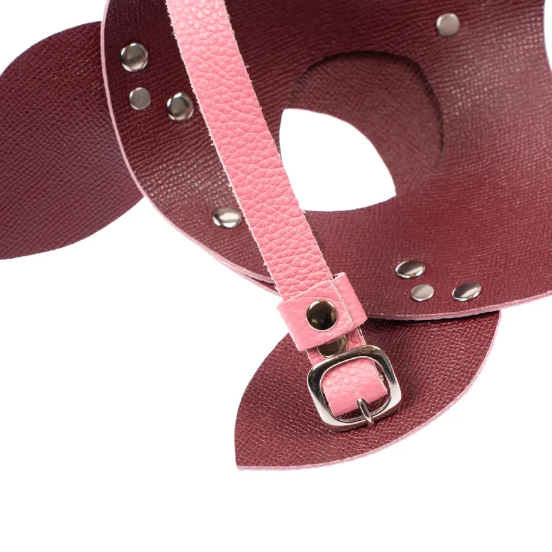 маска кошки с серёжкой, розовая в Москве