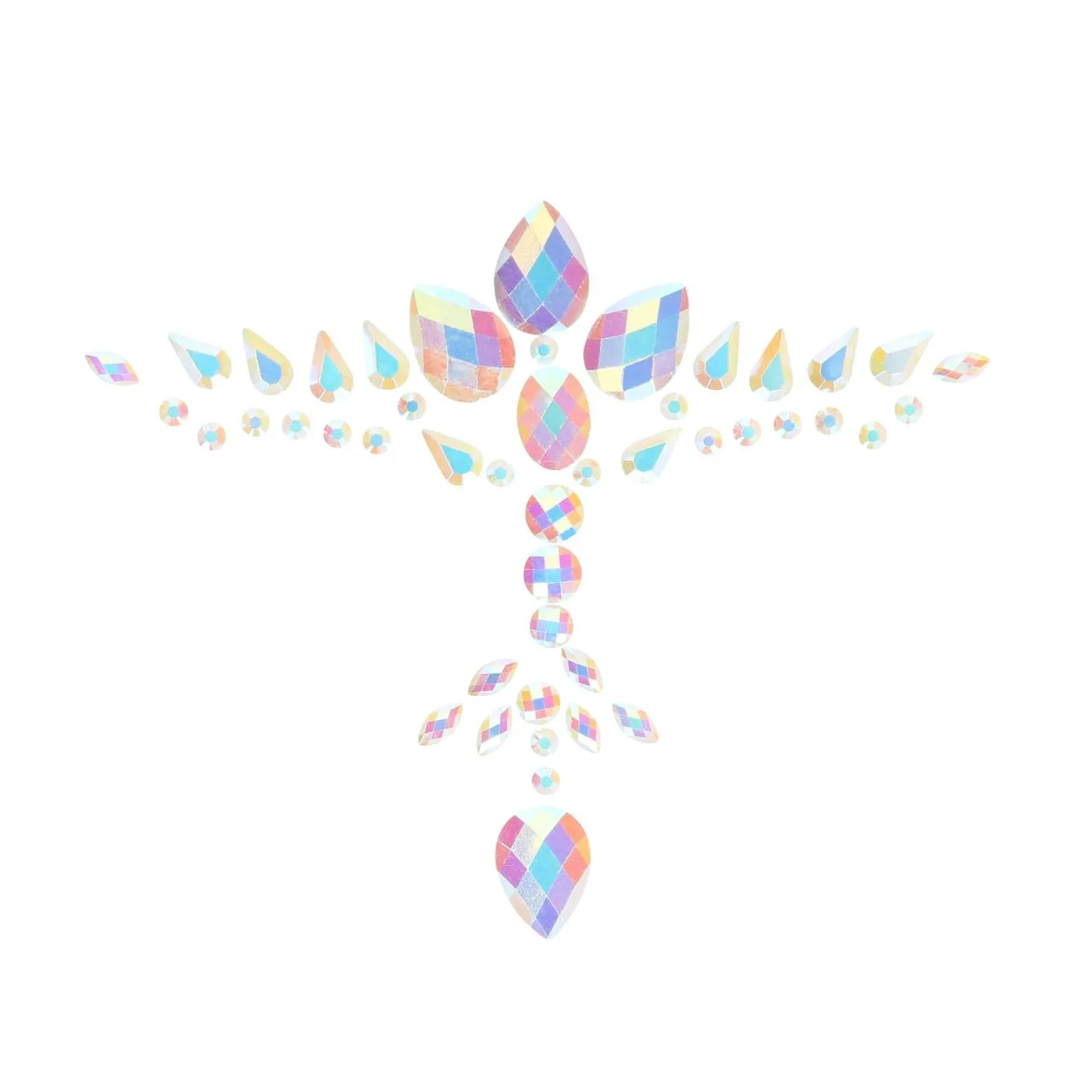 декоративное украшение (камни) на клеевой основе body jewelry stickers - chest - glow in the dark - в Москве