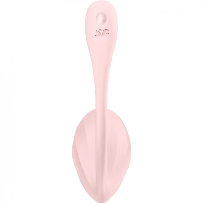 виброяйцо satisfyer ribbed petal connect app с пультом ду, розовое, 7,8 см в Москве