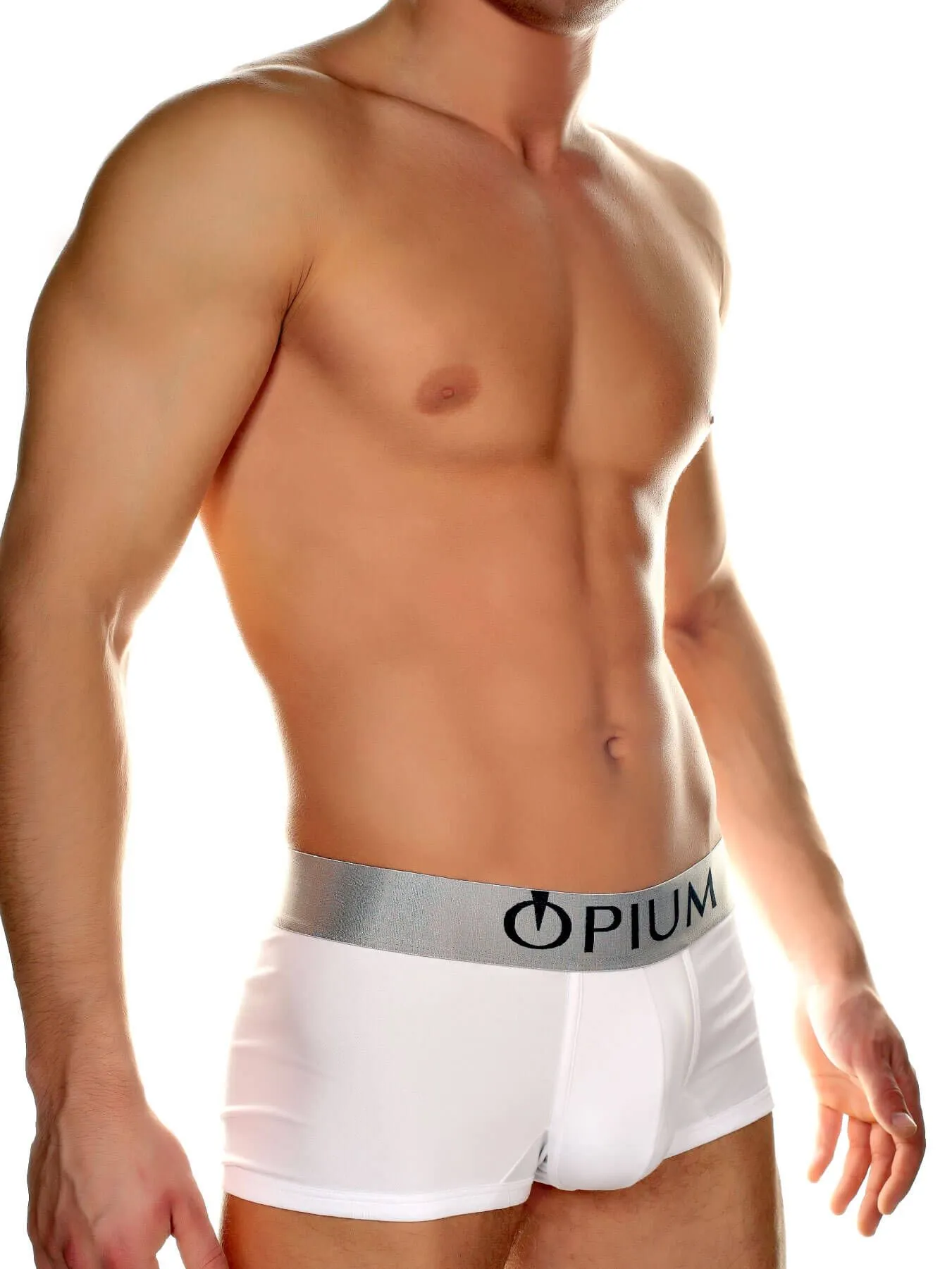 Эротическое трусы мини боксеры мужские opium r06, белые в Москве